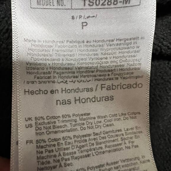 Carhartt Hoodie Mens Small Black Arm Graphic Work Loose Fit Sweatshirt - Picture 7 of 7